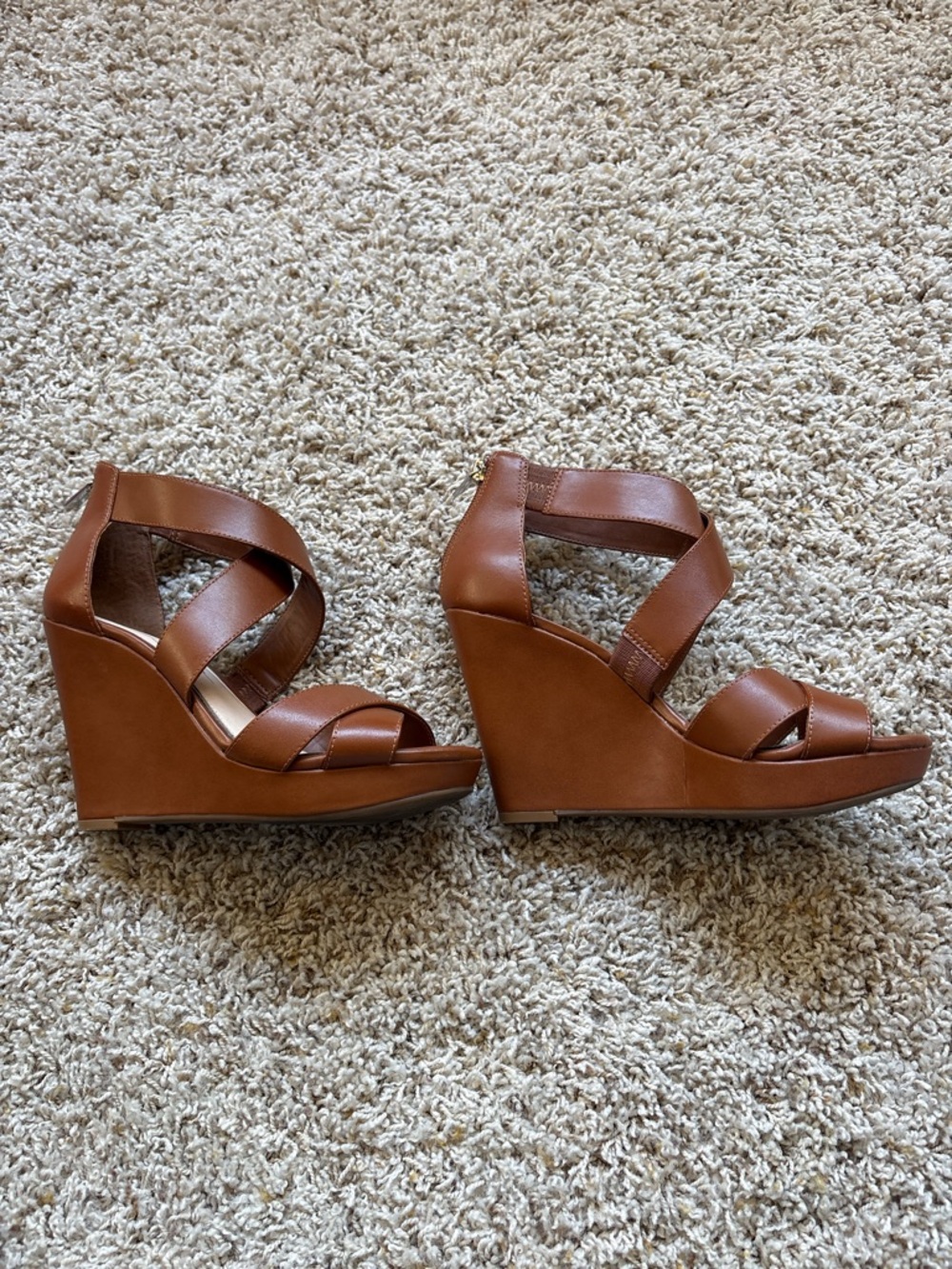 Jessica Simpson Jadyn Platform Sandals - Sz. 7.5 Lt Luggage Zip - Picture 6 of 11